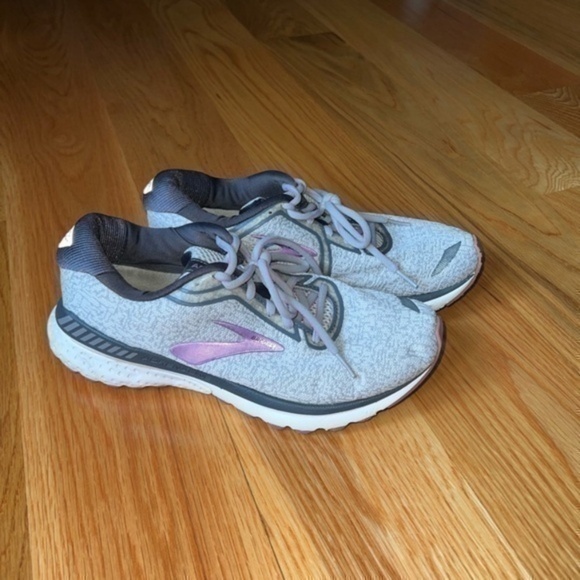 Brooks Adrenaline GTS 20 Womens Shoes Size 9 B Gray Purple Running Athletic - Picture 1 of 7